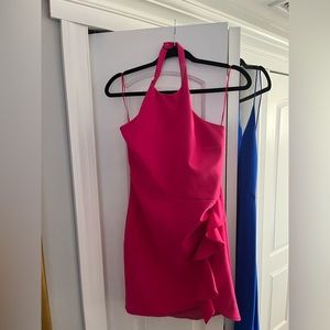 Likely hot pink halter dress